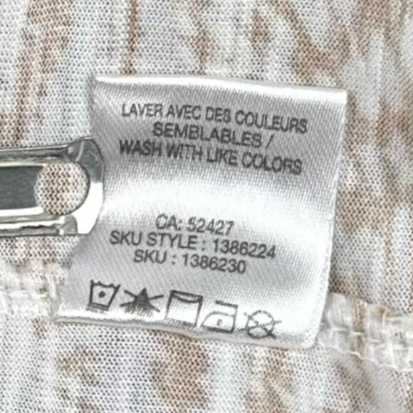 mySTYLE 3X beige white abstract print dolman sleeve tunic top tee - Picture 8 of 8